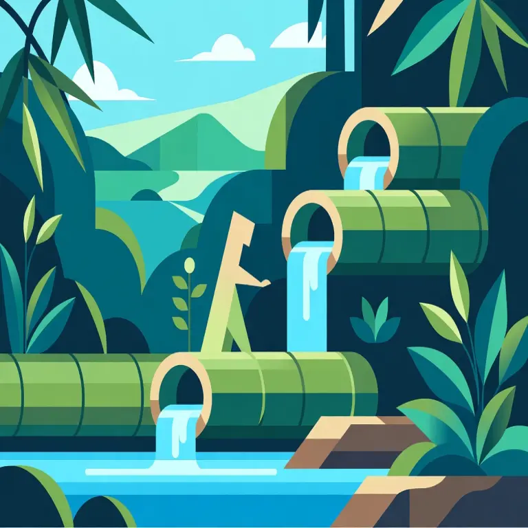 文档被处理成数据流的几何插图